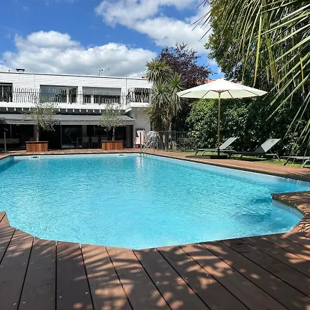 Family In With Large Pool
